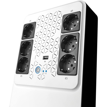 Legrand UPS BTicino 310082 Gruppo di Continuità New Keor Multiplug con Caricatore USB, 800 VA/480 W