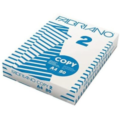 Fabriano Carta per Fotocopie Copy 2, Formato A4, 80 gr, Confezione da 5 risme da 500 Fogli