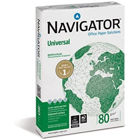 Carta Navigator Universal, A3, 80 G/Mq, Confezione da 5 Risme